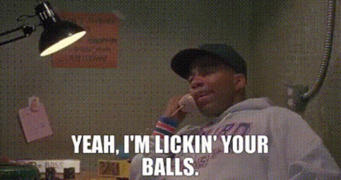 Licking Your Balls Phone Call GIF - Licking Your Balls Phone Call Cb4 GIFs