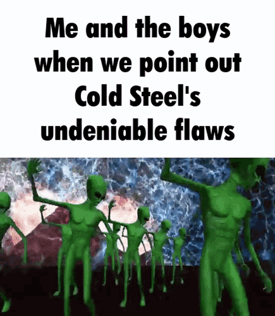 a group of green aliens are dancing in a meme