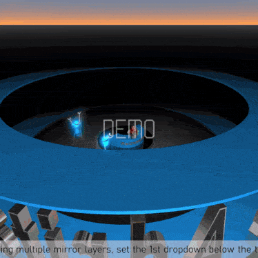a computer generated image of a circle with the word demo at the top