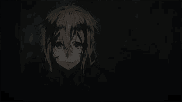 a close up of a girl 's face with blood on her face