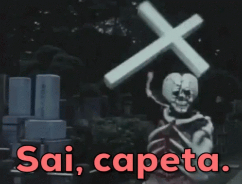 Sai Capeta, Cai Fora, Sai Demônio, Crucifixo, Dia Das Bruxas GIF - Halloween Cross Devil Back Off GIFs