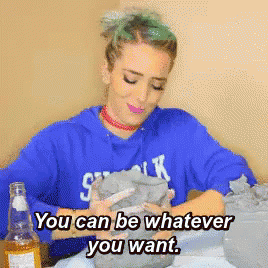 Jenna Marbles GIF - Sculpting You Can Be Whatever You Want Motivation GIFs