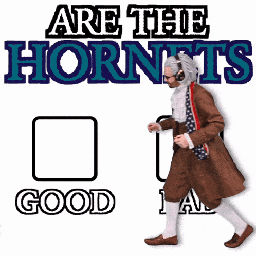 a poster that says ' are the hornets go bad ' on it