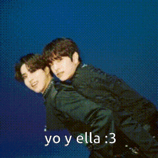 two young men laying next to each other with yo y ella 3 written on the bottom right