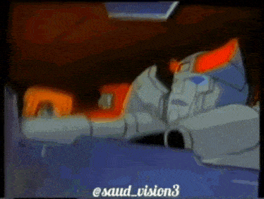 a cartoon of a robot with the name saud vision3 on the bottom right