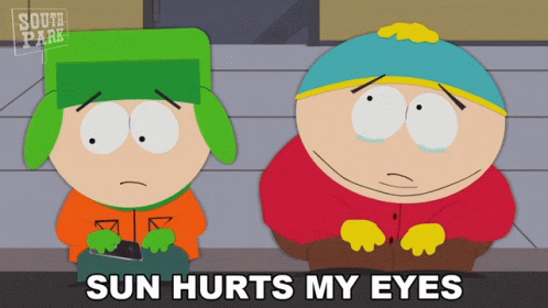 Sun Hurts My Eyes Eric Cartman GIF - Sun Hurts My Eyes Eric Cartman Kyle Broflovski GIFs