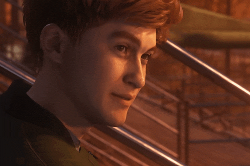 Harry Talking Smiling And Turning His Head Spider Man Ps5 GIF - Harry Talking Smiling And Turning His Head Spider Man Ps5 Harry Osborn GIFs