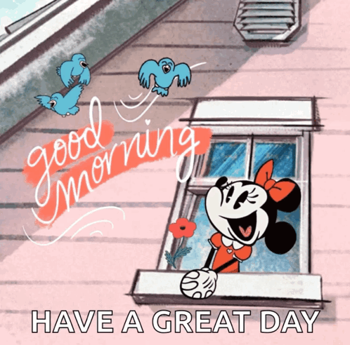 Good Morning Minnie Mouse GIF - Good Morning Minnie Mouse Birds GIFs