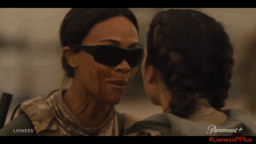 a paramount plus ad for lionss shows two women touching noses