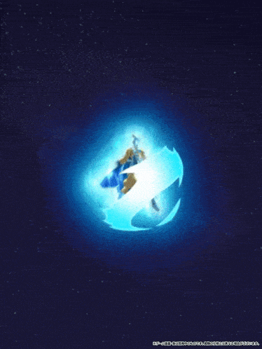 a blue background with chinese writing and a burst of energy coming out of it
