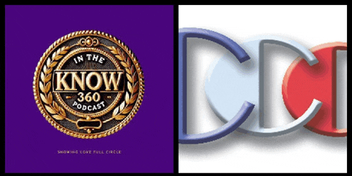 a logo for in the know 360 podcast is next to a logo for cci