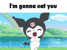 a picture of a cartoon character saying i 'm gonna eat you