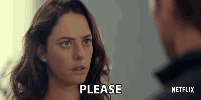 a netflix ad shows a woman asking a man to please her