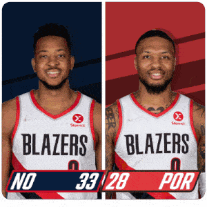 New Orleans Pelicans (33) Vs. Portland Trail Blazers (28) First-second Period Break GIF - Nba Basketball Nba 2021 GIFs