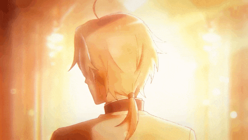 a drawing of a person 's back with the sun shining behind them