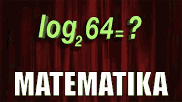 a sign that says log 64, matematika on it