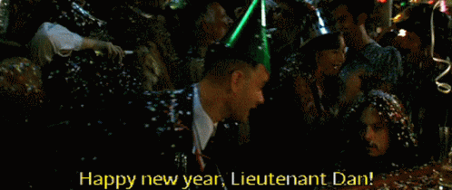 Lieutenant Dan Happy New Year GIF - Lieutenant Dan Happy New Year Celebrate GIFs