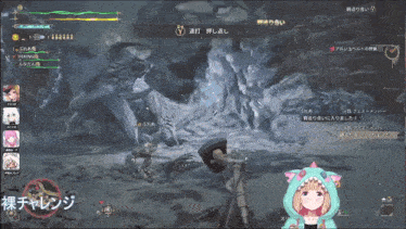 a video game screen shows a girl in a cat hoodie