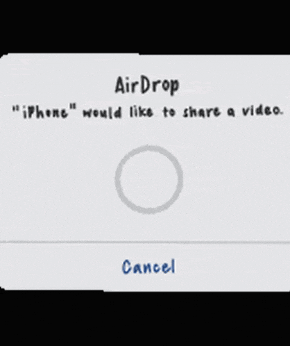 a screen shows a picture of a man and the words airdrop