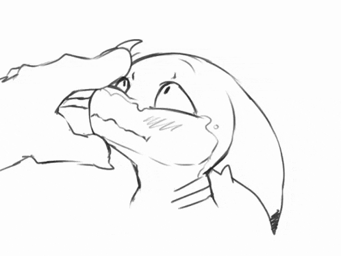 a black and white drawing of a cartoon character with a funny face .