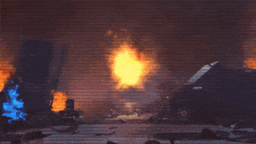 a computer generated image of a large explosion with the word spirit around in the bottom right corner