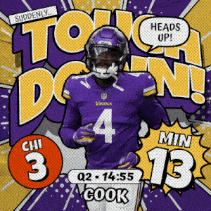 an advertisement for a football game between the minnesota vikings and the denver broncos