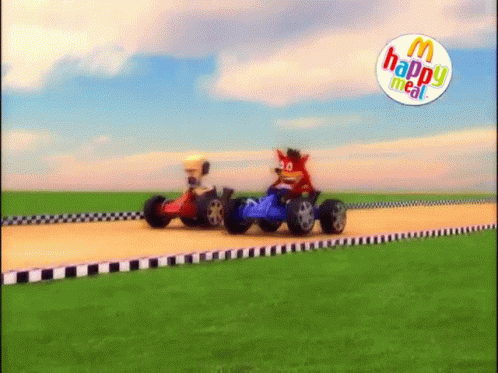 Crash Bandicoot Race Car GIF - Crash Bandicoot Race Car Racing GIFs