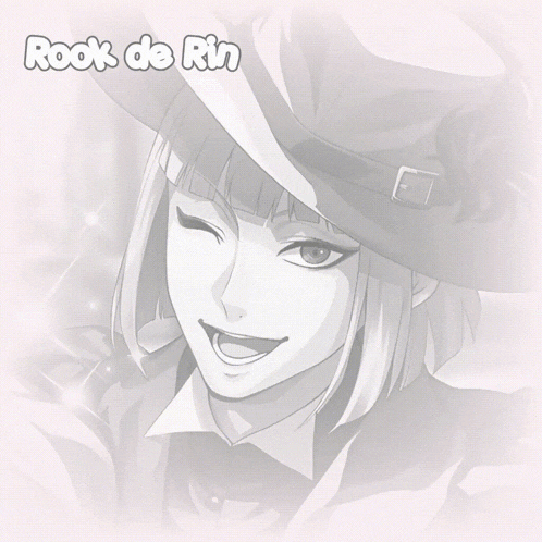 a black and white drawing of a man with the words rock de rin written above him