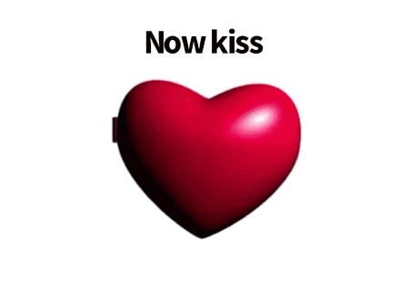 a heart shaped mirror with a picture of a girl and the words now kiss