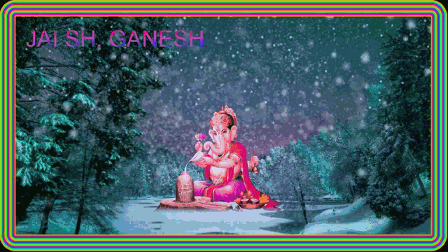 Jai Sh Ganesh Bubbles GIF - Jai Sh Ganesh Bubbles Snowing GIFs