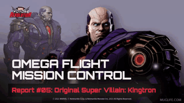 omega flight mission control report # 05 original super villain : kingtron