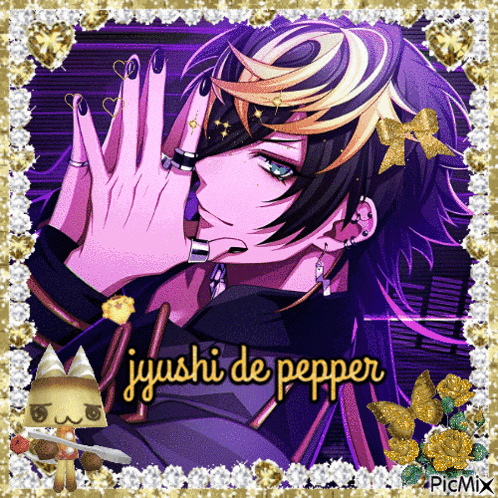 a picture of a man with the name jyushi de pepper