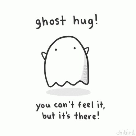 Hug GIF - Ghost Hug Hug Cant Feel It GIFs