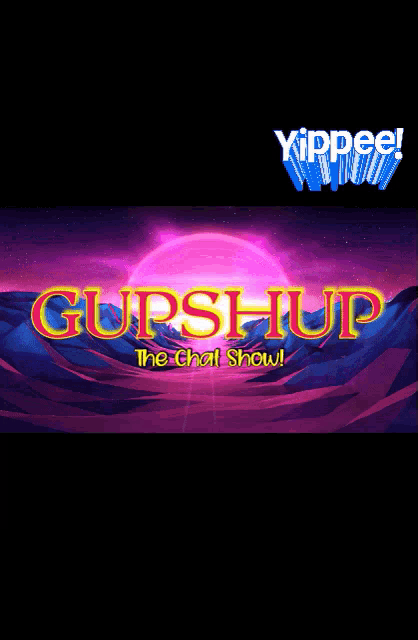 a poster for a celebration of 100 episodes of gupshup the chat show