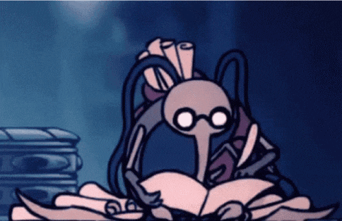 a cartoon character is reading a book and has a very long neck
