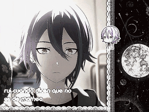a black and white drawing of a boy with the words " mi cuando dicen que no es de marteo "