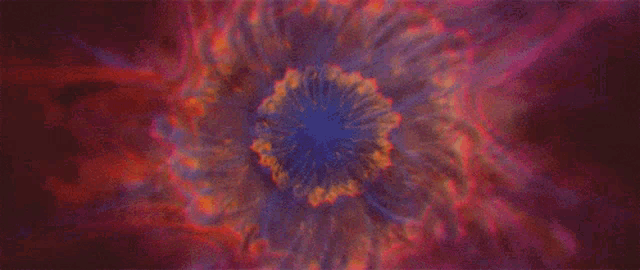 it looks like a painting of a flower with a purple center .
