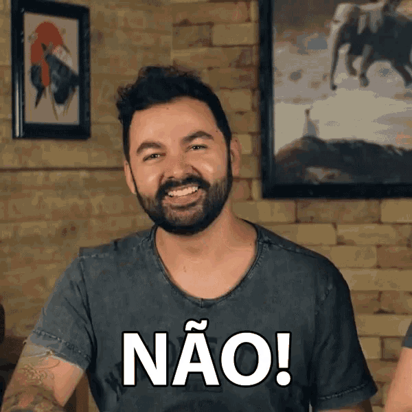 a man with a beard wears a black shirt that says nao