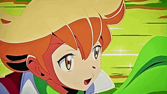 a close up of a cartoon character 's face