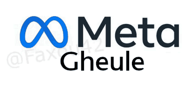 a logo for meta cheule with a blue infinity symbol