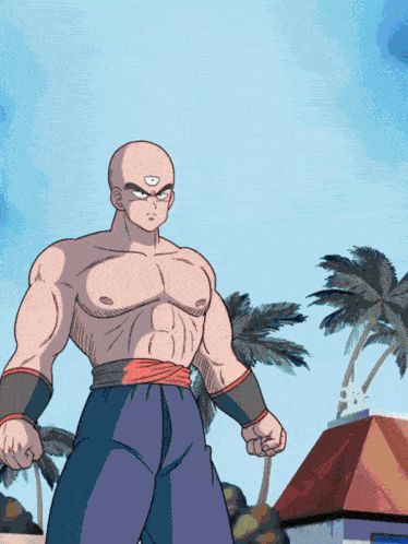 a bald man with a third eye on his forehead