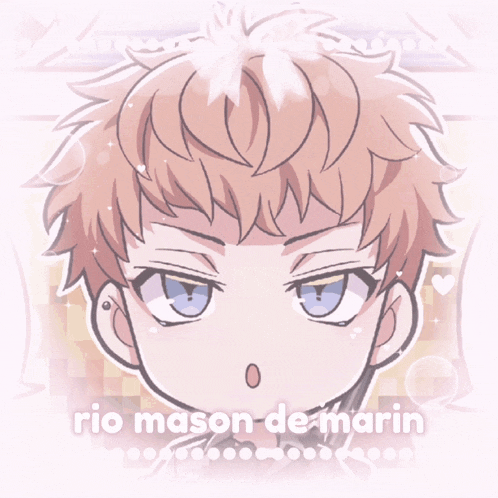 a drawing of a boy with the name rio mason de marin below it