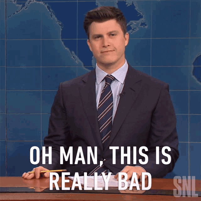 Oh Man This Is Really Bad Colin Jost GIF - Oh Man This Is Really Bad Colin Jost Saturday Night Live GIFs