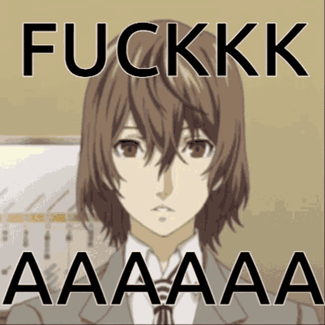 a picture of a man with the words fuckkk aaaaa