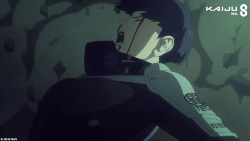 a picture of a man with blood coming out of his nose with kaiju nc written on the bottom