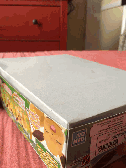 a box with a warning label on it