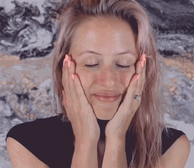 Pressing The Face Freshness GIF - Pressing The Face Freshness Beautiful GIFs