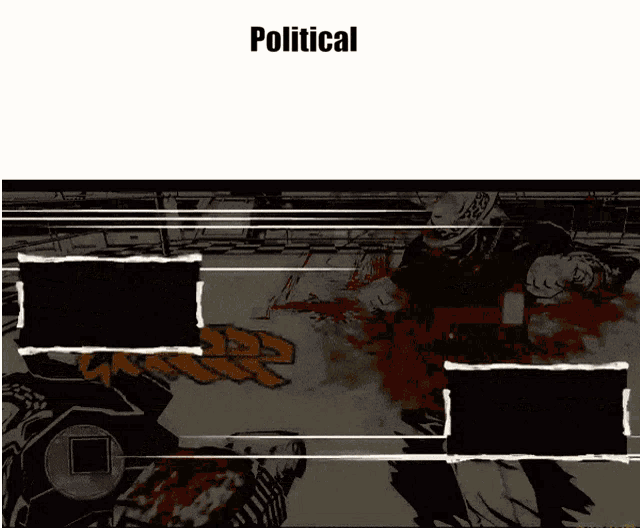 political is written on the bottom of a screen