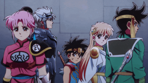a group of anime characters are standing next to each other with one of them wearing a shirt that says jet on it