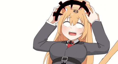 a cartoon girl with a circle on her head